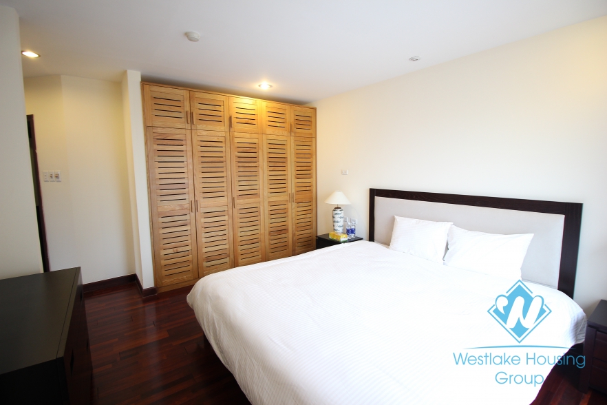 Two bedroom apartment for rent located in a service building in the center of Hoan Kiem district, Hanoi, Vietnam